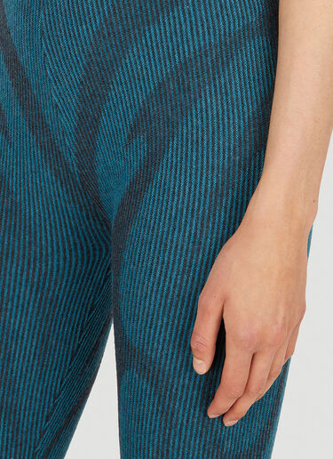 Paolina Russo Illusion Knit Leggings Blue plr0250003
