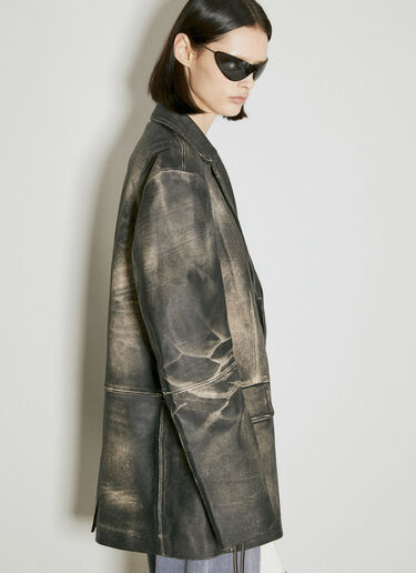 Eytys Cameron Brushed Leather Jacket Grey eyt0354004