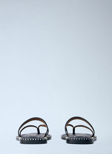 Dries Van Noten レザー トング サンダル ブラック dvn0163032