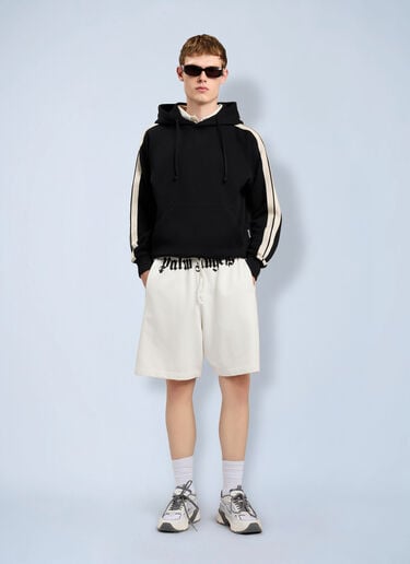 Palm Angels Back Curved Logo Track Hoodie Black pma0164073