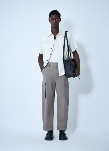 Bottega Veneta Cotton Twill Cargo Pants Grey bov0161003