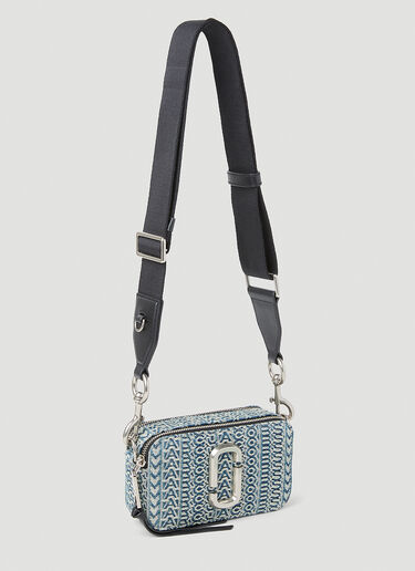 Marc Jacobs 交织字母水洗牛仔布快照单肩包 蓝色 mcj0253010