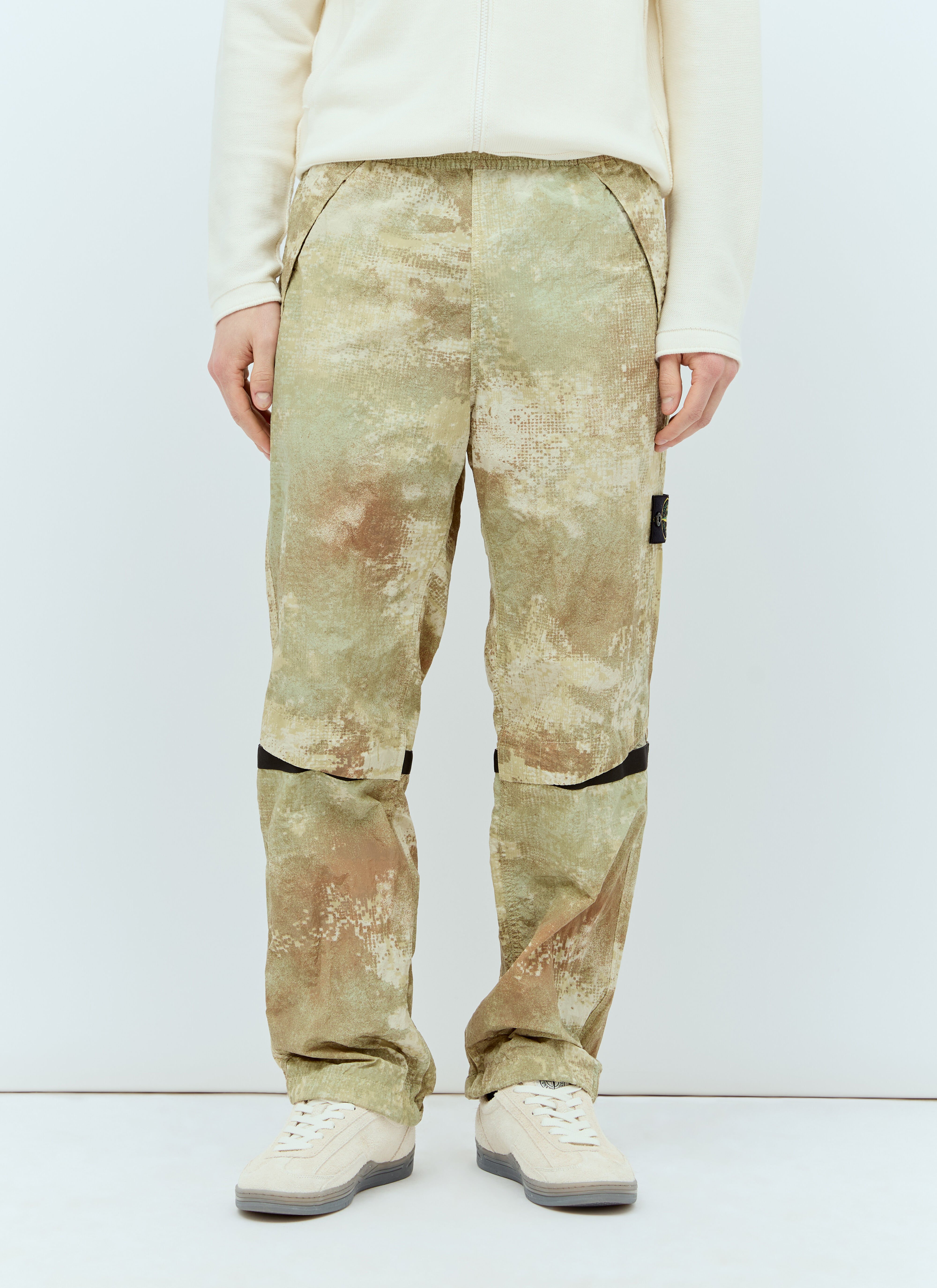 Stone Island Camo Drawstring Pants Beige sto0156103