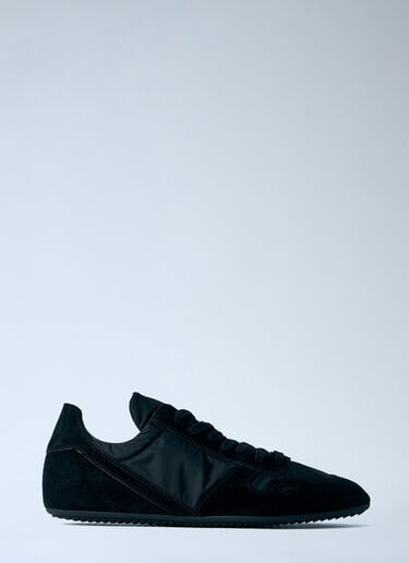 Rick Owens Minimal Suede-Trimmed Sneakers Black ric0163040