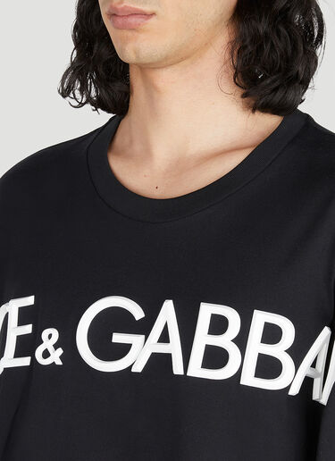로고 프린트 티셔츠 Dolce & Gabbana 로고 프린트 티셔츠 블랙 dol0151026