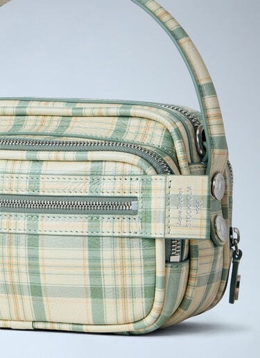 Acne Studios Camero Kit Check Handbag Green acn0265002