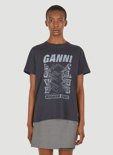 GANNI Higher Love T-Shirt Black gan0248039