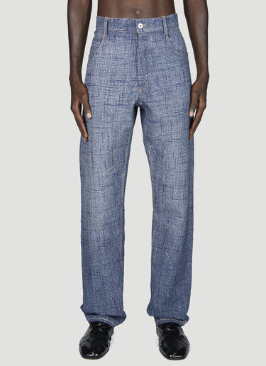 텍스처 데님 프린트 팬츠 Bottega Veneta 텍스처 데님 프린트 팬츠 블루 bov0155002