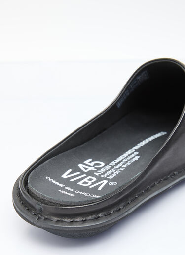 Comme des Garçons Homme x VIBAe Leather Slip-On Shoes Black chv0156001