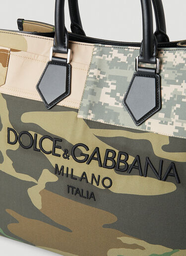 Dolce & Gabbana 迷彩拼布托特包 绿 dol0147057