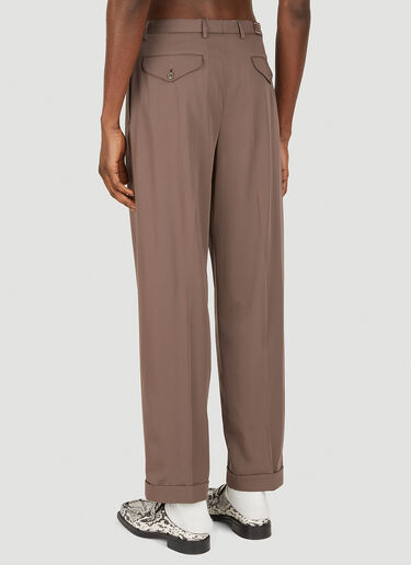 Gucci Pleated Pants Brown guc0150082