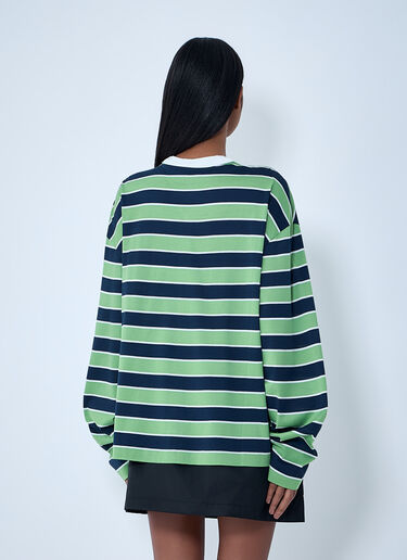 Prada Striped Long Sleeve Top Blue pra0264037