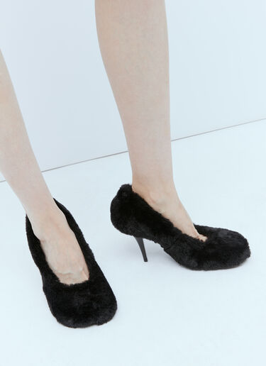 Stella McCartney Ryder Faux Fur High Heels Black stm0254011