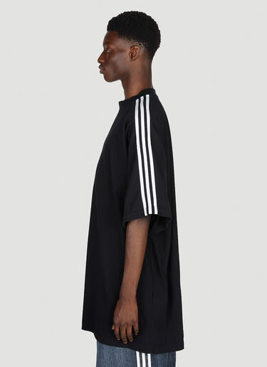 Balenciaga x adidas 로고 프린트 티셔츠 블랙 axb0151014