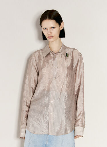 Martine Rose Striped Satin Shirt Pink mtr0255002