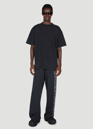 Balenciaga Logo Embroidery Track Pants Black bal0153017