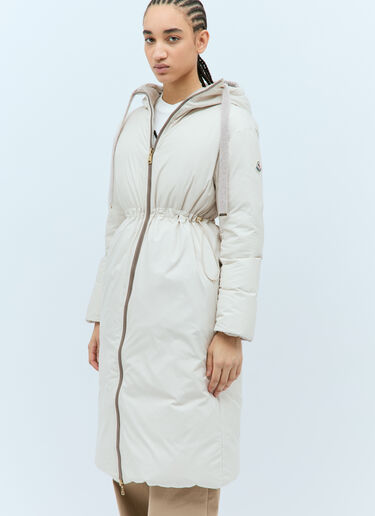 Moncler 불로뉴 리버시블 롱 다운 코트 크림 mon0258019