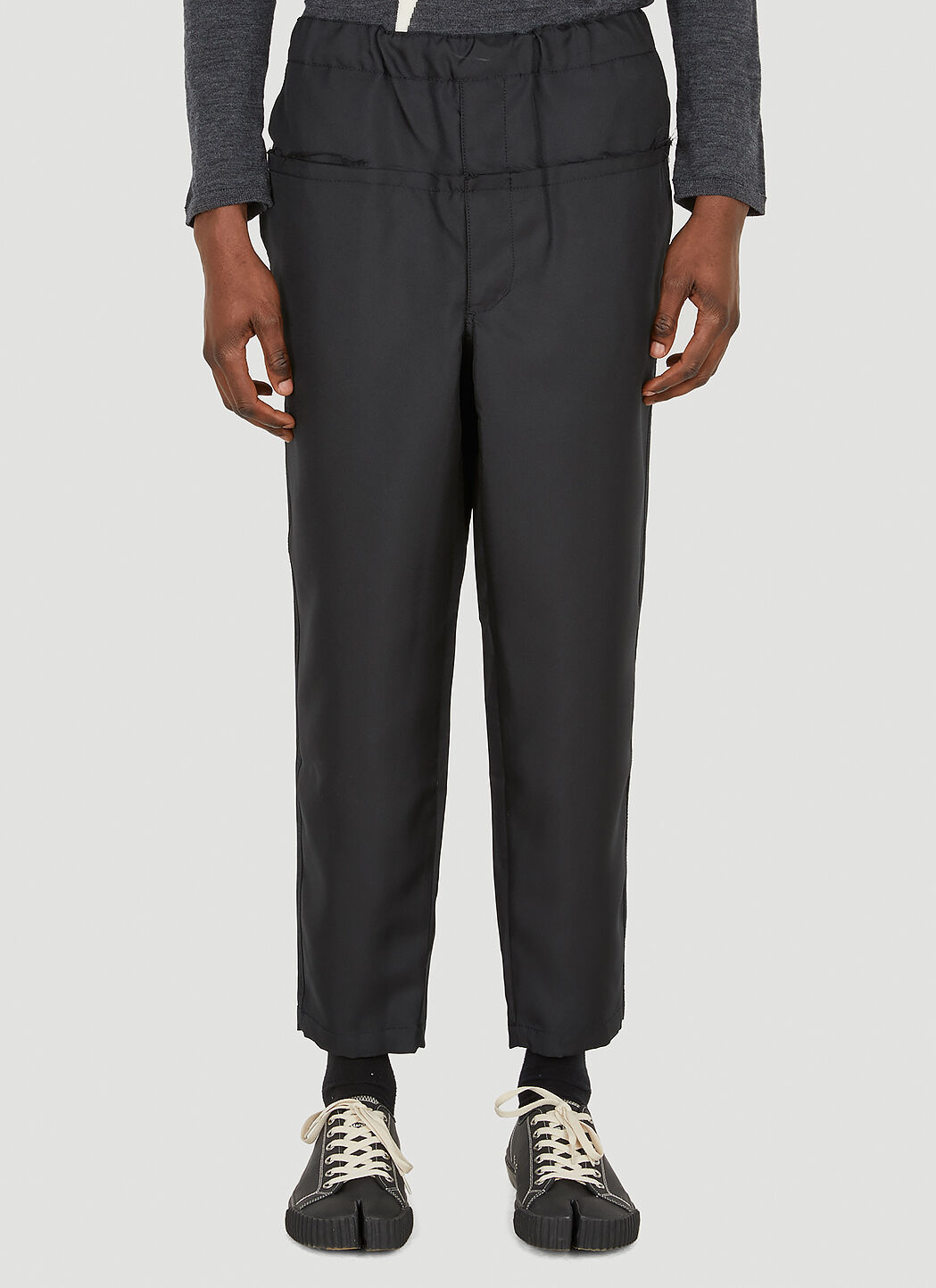 Comme des Gar ons SHIRT Double Waistband Track Pants in Black LN CC