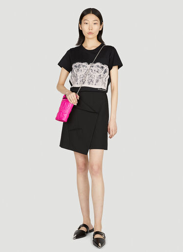 Alexander McQueen Bustier Print T-Shirt Black amq0251039