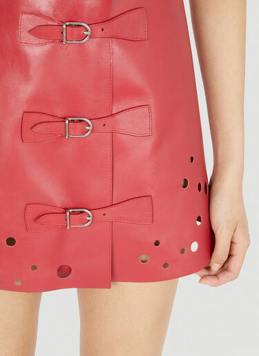 Durazzi Milano Cut Out Mini Skirt Red drz0252012