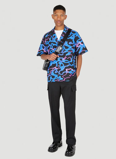 Valentino Neon Universe Camo Shirt Black val0147002