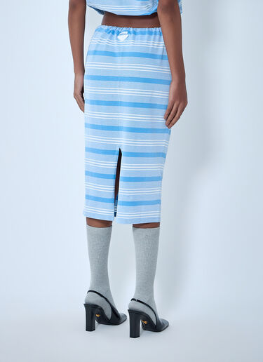 Prada Striped Pencil Skirt Blue pra0264036