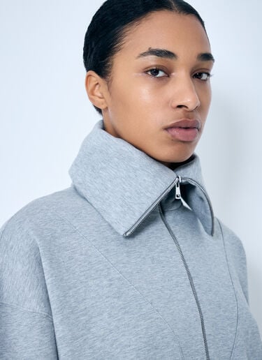 Gucci Web Stripe Zip-Up Sweatshirt Grey guc0259007