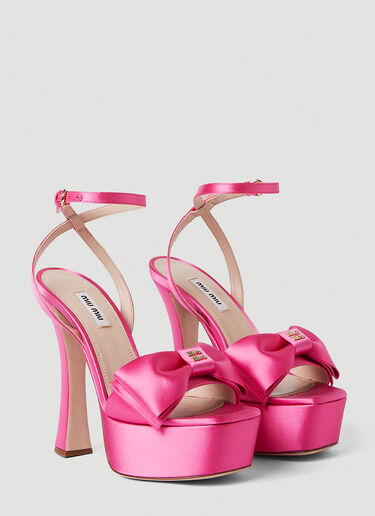 Miu Miu Bow Front Platforms Pink miu0250054