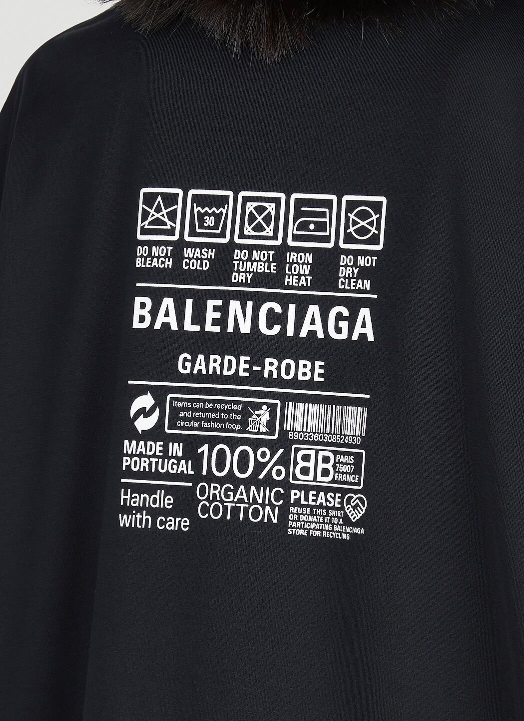 Balenciaga Logo Print T Shirt in Black LN CC