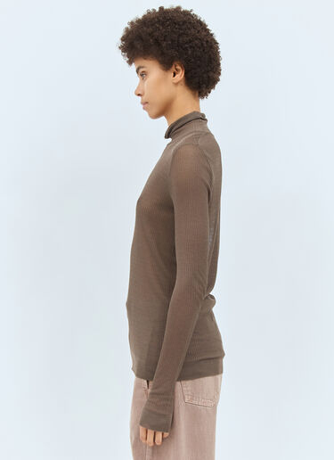 Seamless High Neck Top Lemaire Seamless High Neck Top Brown lem0258026