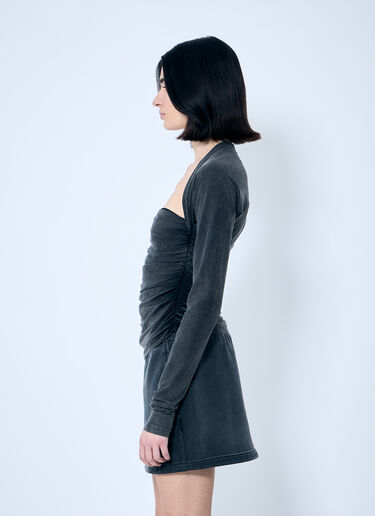 Alexander Wang Ruched Square Neck Top Grey awg0258004
