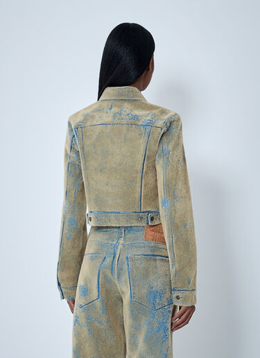 Acne Studios Flocked Denim Jacket Blue acn0262038