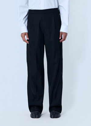 Kiko Kostadinov High-Waisted Pleated Trousers Black kko0164003