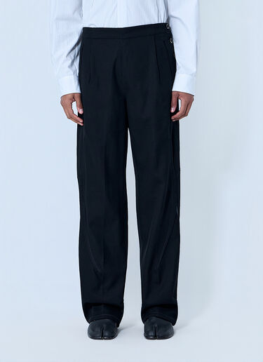 Kiko Kostadinov High-Waisted Pleated Trousers Black kko0164003