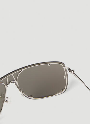 Alexander McQueen Skull Mask Sunglasses Silver amq0251062