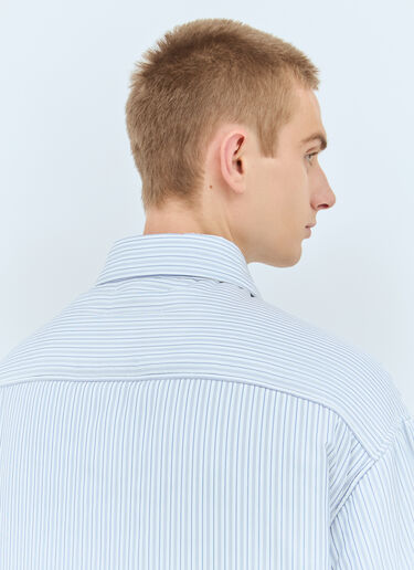 Maison Margiela Padded Stripe Shirt Blue mla0158002