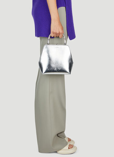 Jil Sander Goji Square Tote Bag Silver jil0253018