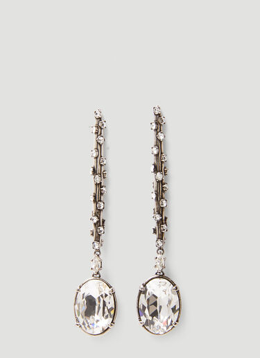 Alexander McQueen Dew Drop Stick Earrings Silver amq0248048