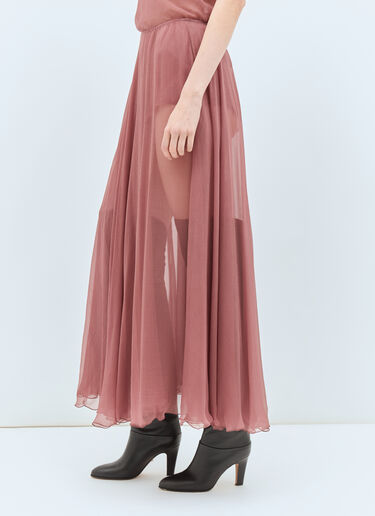 Chloé Flou Maxi Skirt Pink chl0258007