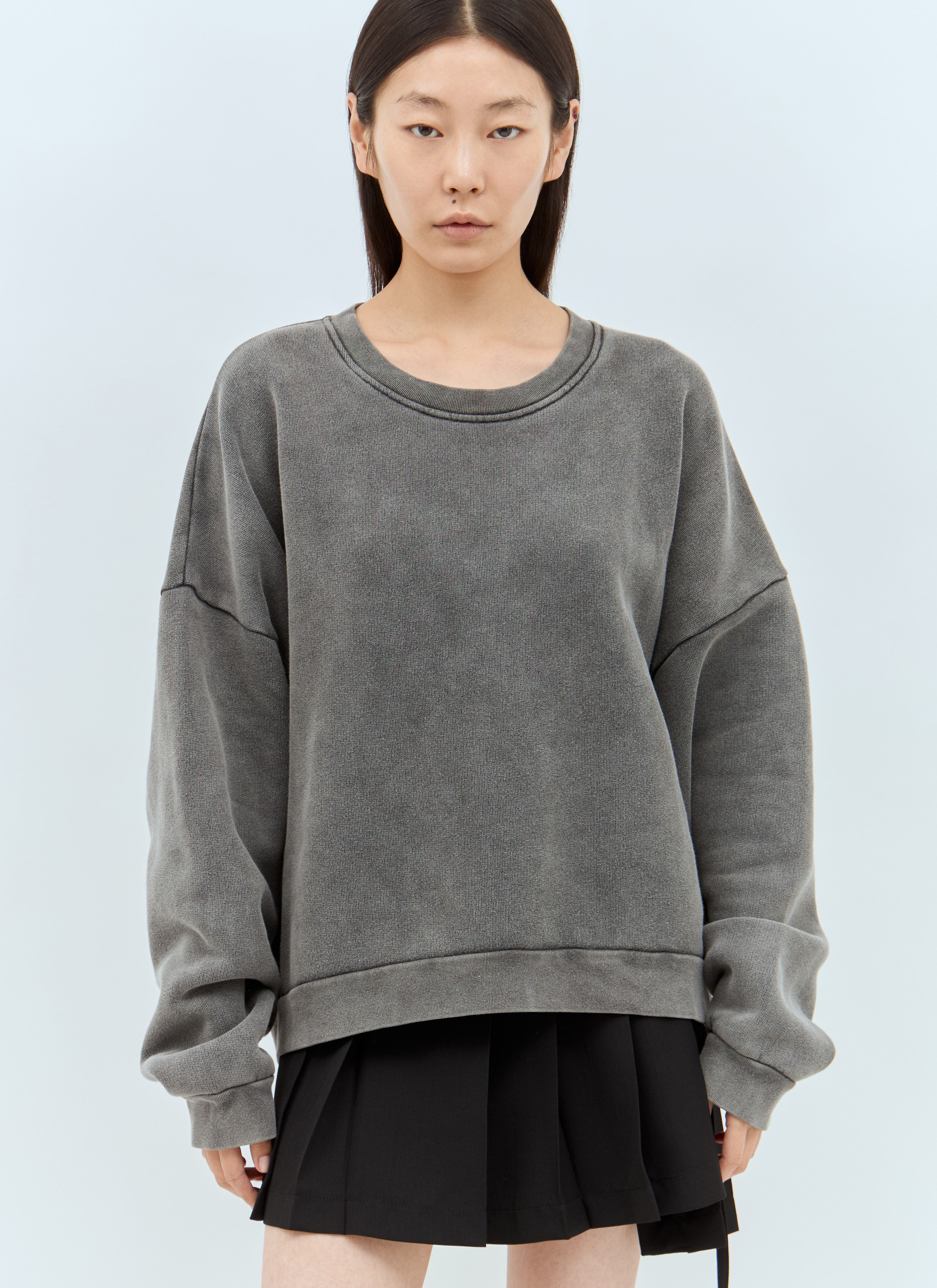 Acne Studios Women s Logo Patch Sweatshirt in Black LN CC