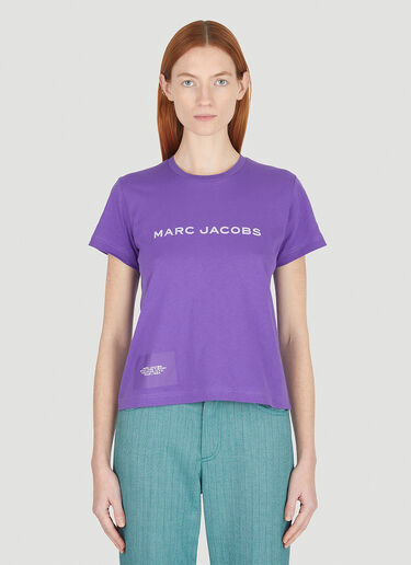 Marc Jacobs 로고 프린트 티셔츠 퍼플 mcj0247007