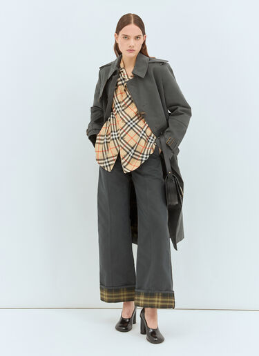 Burberry Check Silk Pyjama Shirt Beige bur0257003
