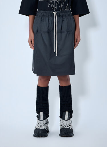 Moncler x Rick Owens Drawstring Midi Kilt Shorts Black mcs0363014