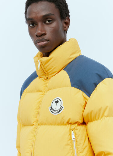 Moncler x Palm Angels Nevis Short Down Jacket Yellow mpa0155003