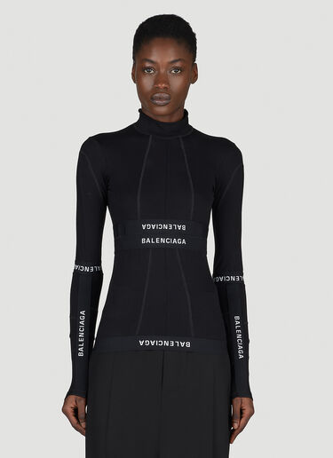 Balenciaga Brief-Patchwork Top Black bal0254015