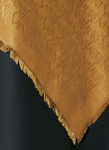 Saint Laurent Large Square Scarf Gold sla0253161