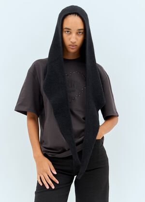 GANNI Soft Wool Balaclava Black gan0258063