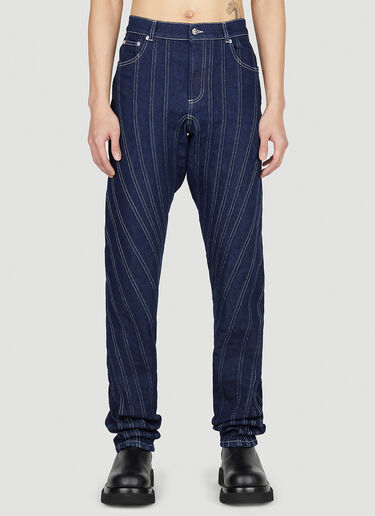 Topstitch Jeans Mugler Topstitch Jeans Navy mug0151003