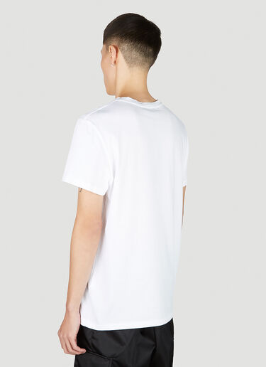Balmain フロック ロゴTシャツ ホワイト bln0151001