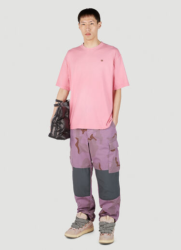 Acne Studios Face Patch T-Shirt Pink acn0151031